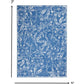 HomeRoots 5’ x 7’ Blue Area Rug With Ivory Floral Vines Finish
