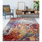HomeRoots 5' x 7' Brown and Blue Collision Area Rug
