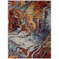 HomeRoots 5' x 7' Brown and Blue Collision Area Rug