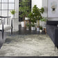 HomeRoots 5' x 7' Charcoal and Ivory Abstract Area Rug