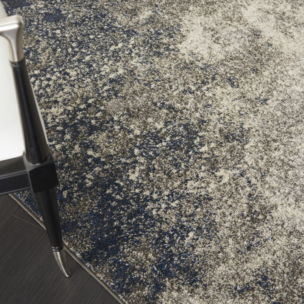 HomeRoots 5' x 7' Charcoal and Ivory Abstract Area Rug