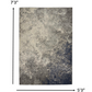 HomeRoots 5' x 7' Charcoal and Ivory Abstract Area Rug