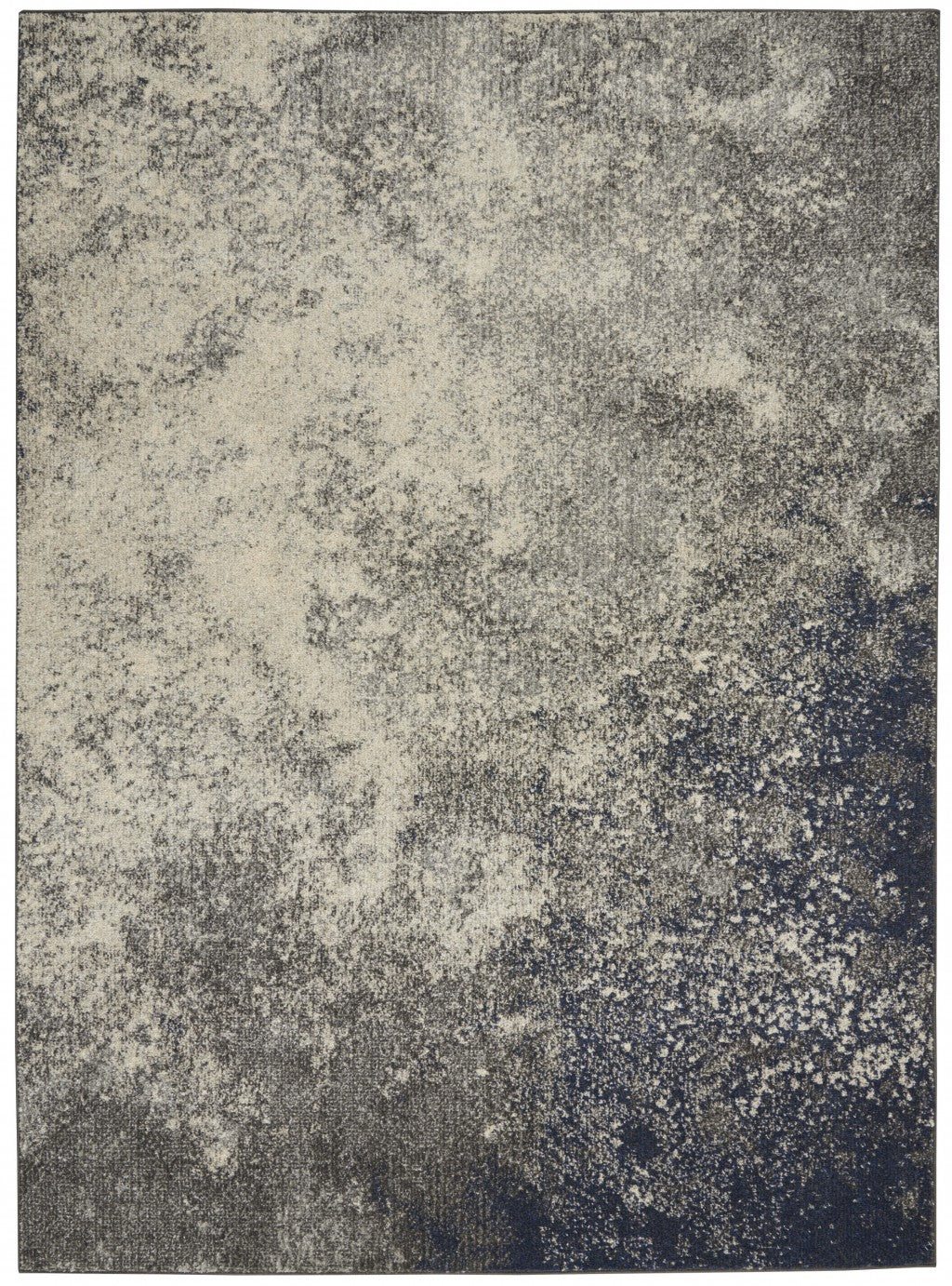 HomeRoots 5' x 7' Charcoal and Ivory Abstract Area Rug