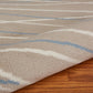HomeRoots 5’ x 7’ Contemporary Waves Area Rug in Gray Finish