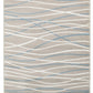 HomeRoots 5’ x 7’ Contemporary Waves Area Rug in Gray Finish