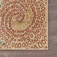 HomeRoots 5' x 7' Cream and Brown Swirls Area Rug