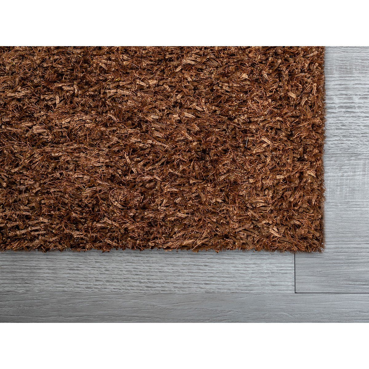 HomeRoots 5’ x 7’ Dark Brown and Gold Sparkly Area Rug