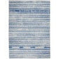 HomeRoots 5’ x 7’ Distressed Area Rug in Ivory and Blue Finish
