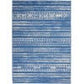 HomeRoots 5’ x 7’ Distressed Area Rug in Light Blue and Ivory Finish