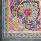 HomeRoots 5’ x 7’ Floral Medallion Area Rug in Pink and Blue Finish