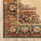 HomeRoots 5’ x 7’ Gold and Orange Floral Medallion Area Rug