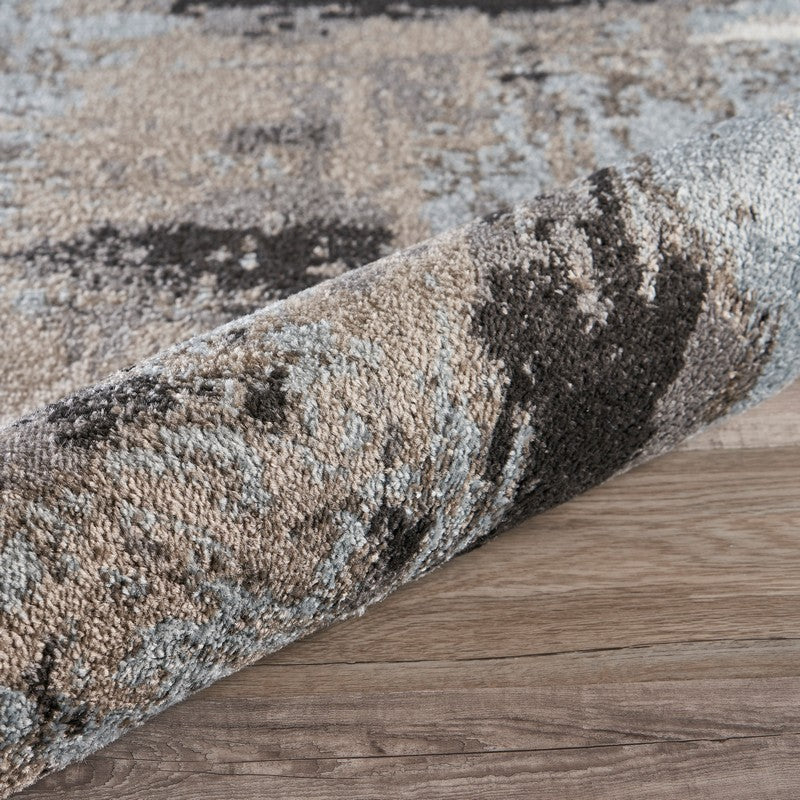HomeRoots 5' x 7' Gray Abstract Smudge Area Rug
