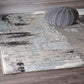 HomeRoots 5' x 7' Gray Abstract Smudge Area Rug