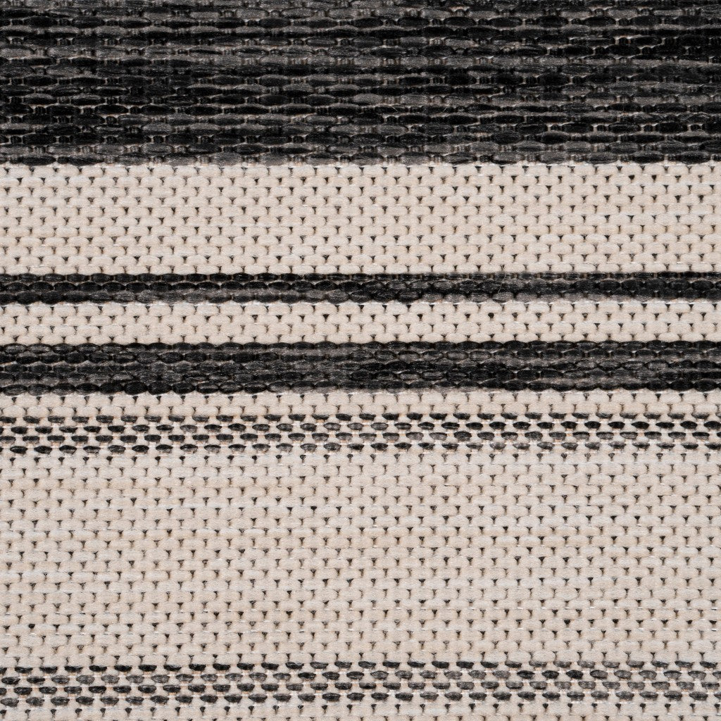 HomeRoots 5' x 7' Gray Framed Indoor Outdoor Area Rug