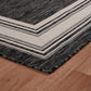 HomeRoots 5' x 7' Gray Framed Indoor Outdoor Area Rug