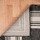 HomeRoots 5' x 7' Gray Framed Indoor Outdoor Area Rug