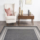 HomeRoots 5' x 7' Gray Framed Indoor Outdoor Area Rug