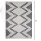 HomeRoots 5' x 7' Gray Geometric Indoor Outdoor Area Rug