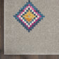 HomeRoots 5’ x 7’ Gray and Multicolor Geometric Area Rug