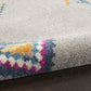 HomeRoots 5’ x 7’ Gray and Multicolor Geometric Area Rug