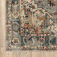 HomeRoots 5' x 7' Gray and Rust Distressed Medallion Area Rug