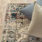 HomeRoots 5' x 7' Gray and Rust Distressed Medallion Area Rug