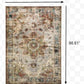HomeRoots 5' x 7' Gray and Rust Distressed Medallion Area Rug