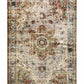 HomeRoots 5' x 7' Gray and Rust Distressed Medallion Area Rug