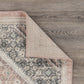 HomeRoots 5' x 7' Gray and Soft Pink Traditional Area Rug