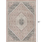 HomeRoots 5' x 7' Gray and Soft Pink Traditional Area Rug