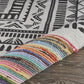 HomeRoots 5' x 7' Grayscale Geometric Center Area Rug