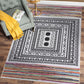 HomeRoots 5' x 7' Grayscale Geometric Center Area Rug