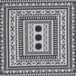 HomeRoots 5' x 7' Grayscale Geometric Center Area Rug