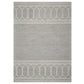 HomeRoots 5' x 7' Grey Geometric Pattern Wool Indoor Area Rug