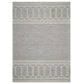 HomeRoots 5' x 7' Grey Geometric Pattern Wool Indoor Area Rug