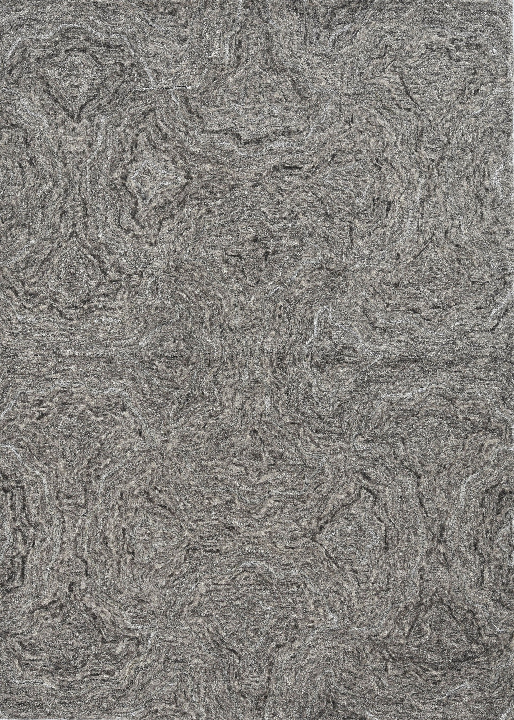 HomeRoots 5' x 7' Grey Hand Tufted Abstract Indoor Area Rug