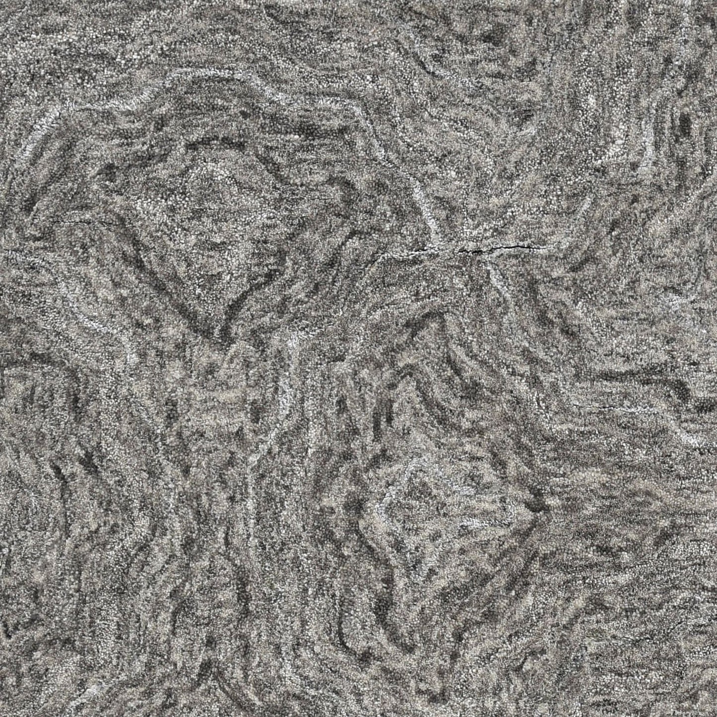 HomeRoots 5' x 7' Grey Hand Tufted Abstract Indoor Area Rug