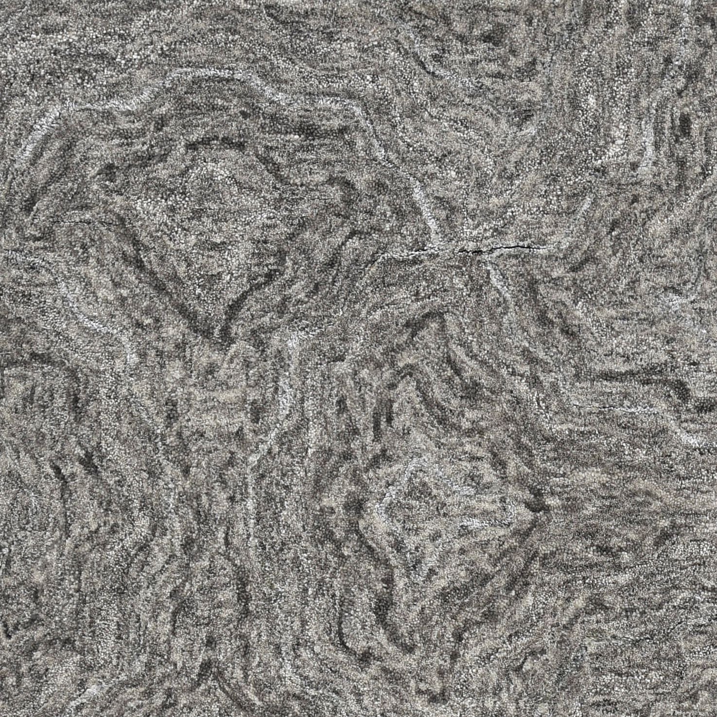 HomeRoots 5' x 7' Grey Hand Tufted Abstract Indoor Area Rug