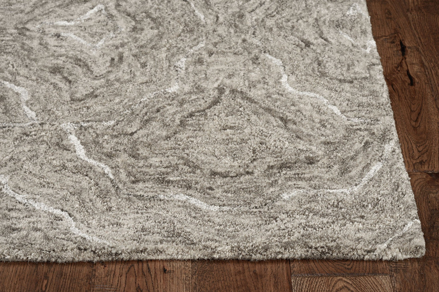 HomeRoots 5' x 7' Grey Hand Tufted Abstract Indoor Area Rug