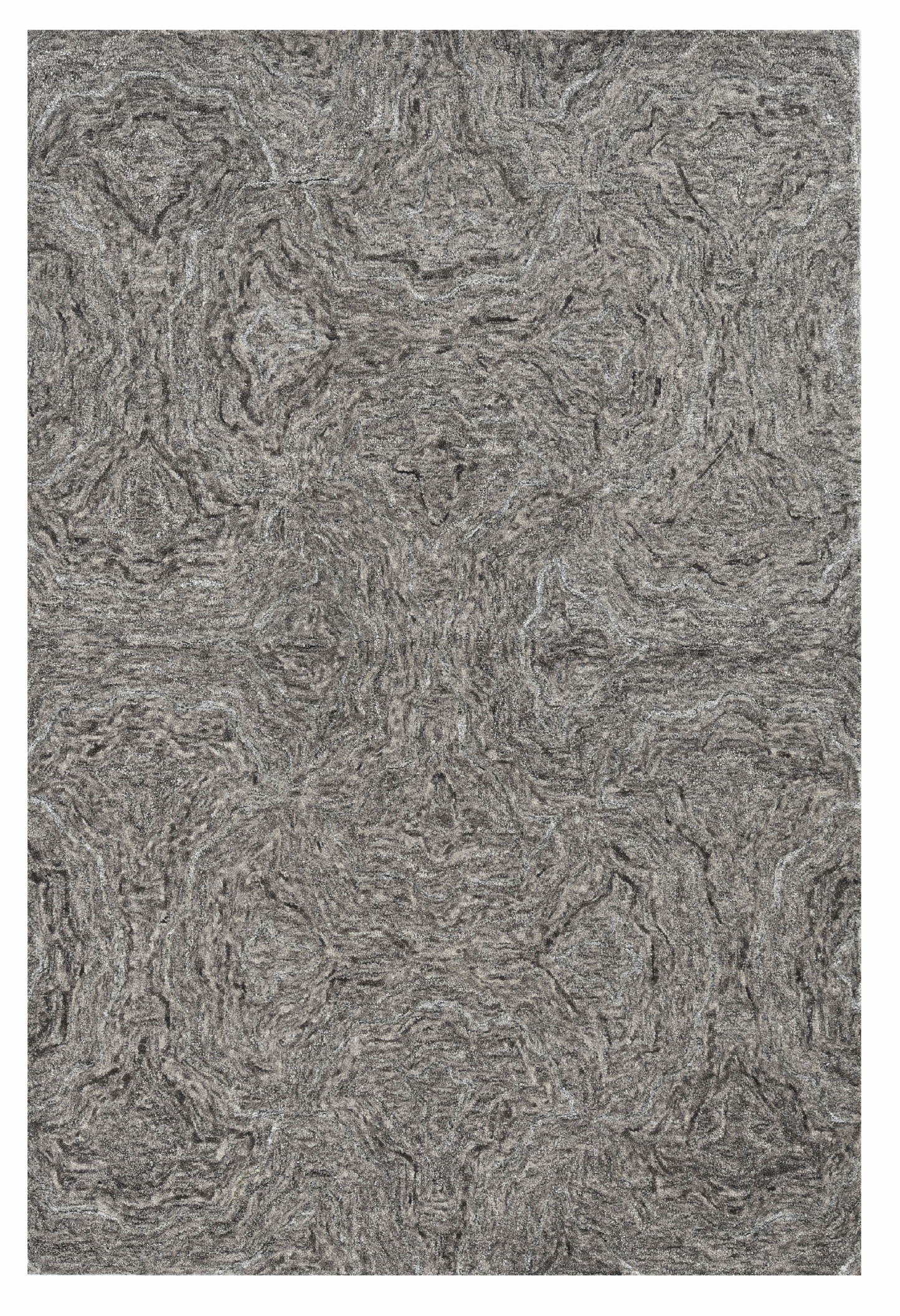 HomeRoots 5' x 7' Grey Hand Tufted Abstract Indoor Area Rug