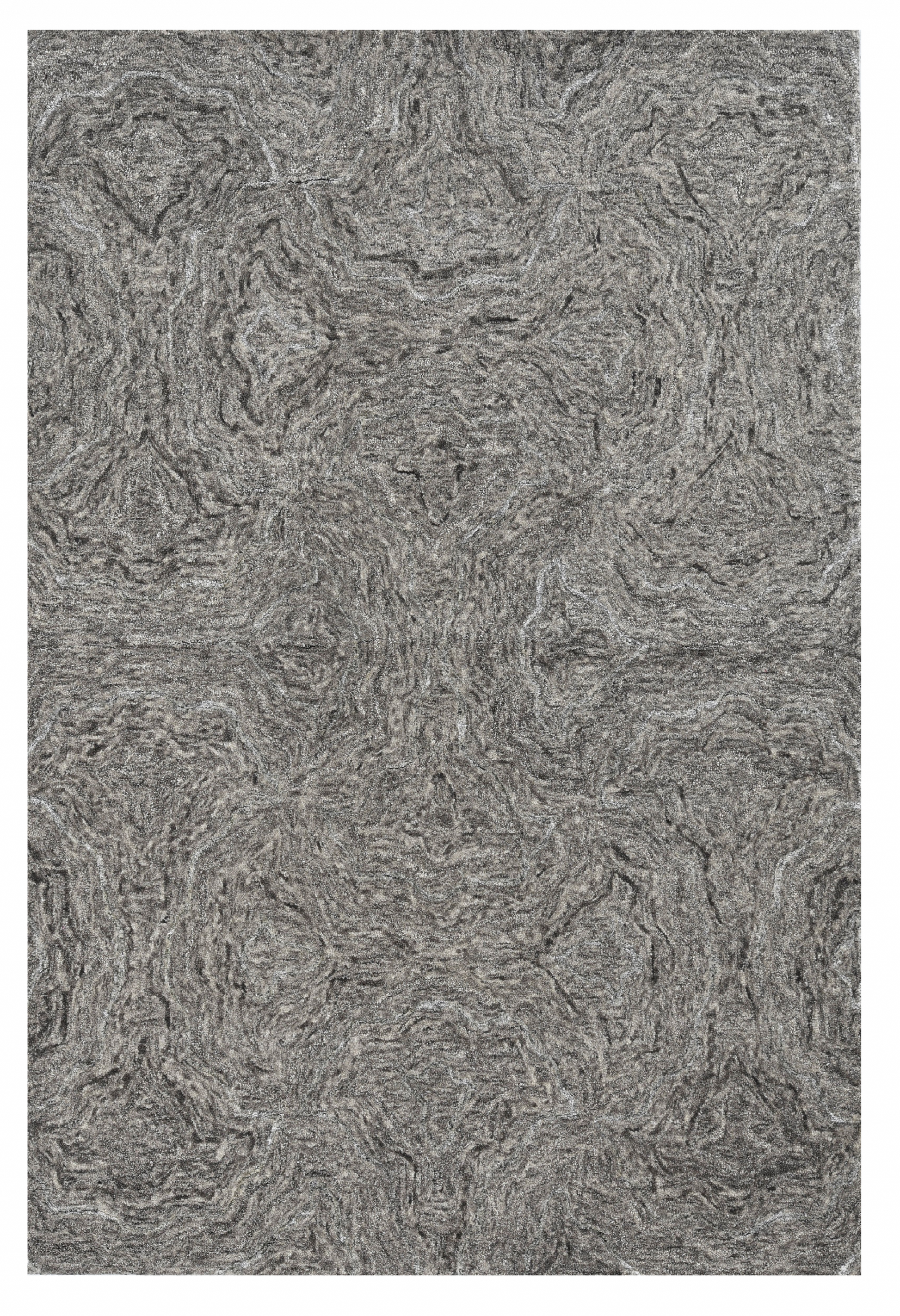 HomeRoots 5' x 7' Grey Hand Tufted Abstract Indoor Area Rug