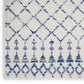 HomeRoots 5' x 7' Ivory and Blue Berber Pattern Area Rug