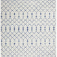 HomeRoots 5' x 7' Ivory and Blue Berber Pattern Area Rug