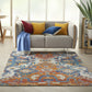 HomeRoots 5’ x 7’ Ivory and Gold Floral Motif Area Rug