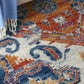 HomeRoots 5’ x 7’ Ivory and Gold Floral Motif Area Rug