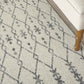 HomeRoots 5’ x 7’ Ivory and Gray Geometric Area Rug