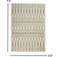 HomeRoots 5’ x 7’ Ivory and Gray Geometric Area Rug