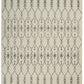 HomeRoots 5’ x 7’ Ivory and Gray Geometric Area Rug