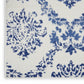 HomeRoots 5’ x 7’ Ivory and Navy Damask Area Rug