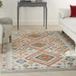 HomeRoots 5’ x 7’ Ivory and Red Diamonds Area Rug